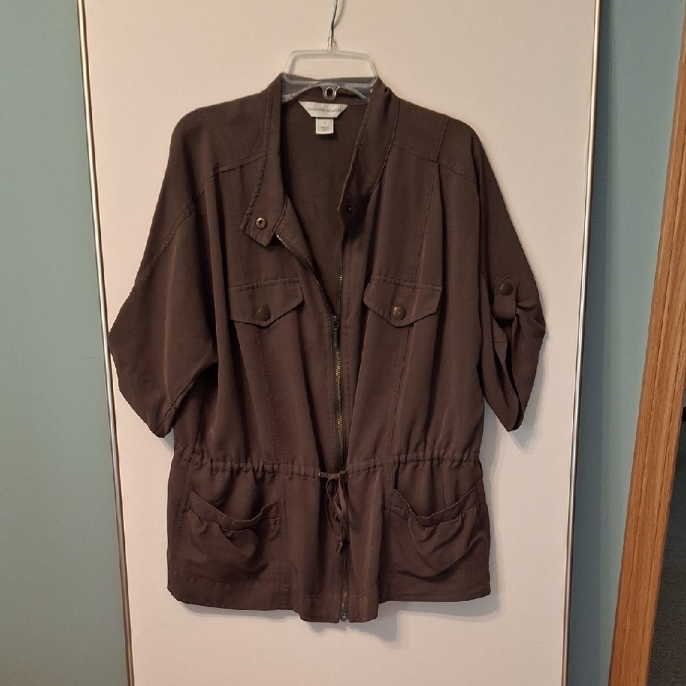 Women's Olive Green Rayon Jacket